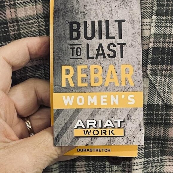 Ariat Rebar Flannel Shirt Womens 2X Plaid Beetle Workwear DuraStretch GAM - Picture 6 of 16